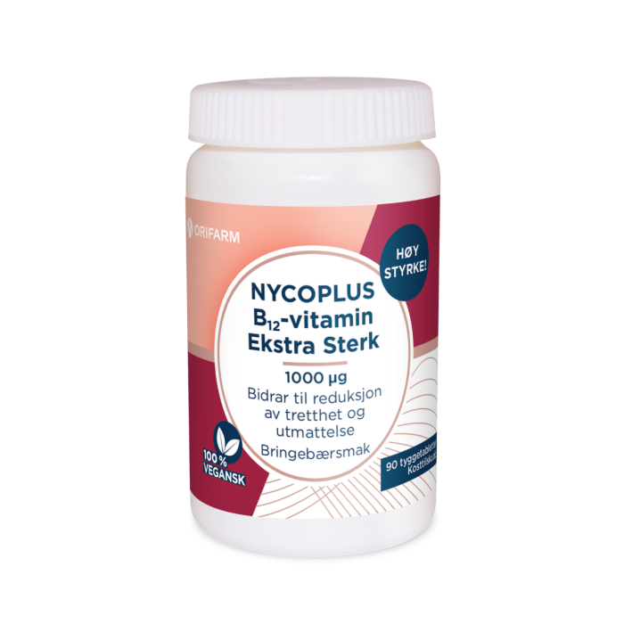Nycoplus B12-Vitamin Ekstra Sterk 1000 µg bringebær