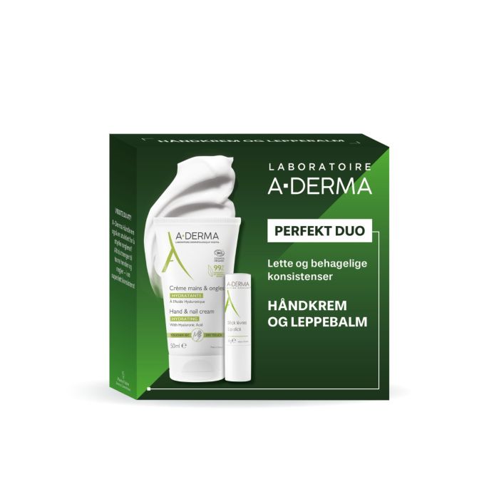 A-Derma Hånd og Leppe Gavesett