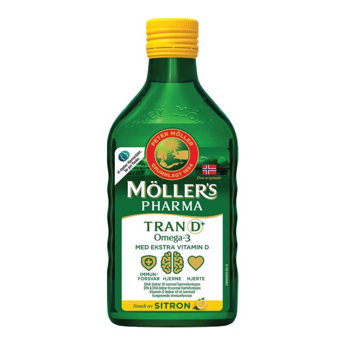 Möller's Pharma Tran D+ med sitronsmak 250ml