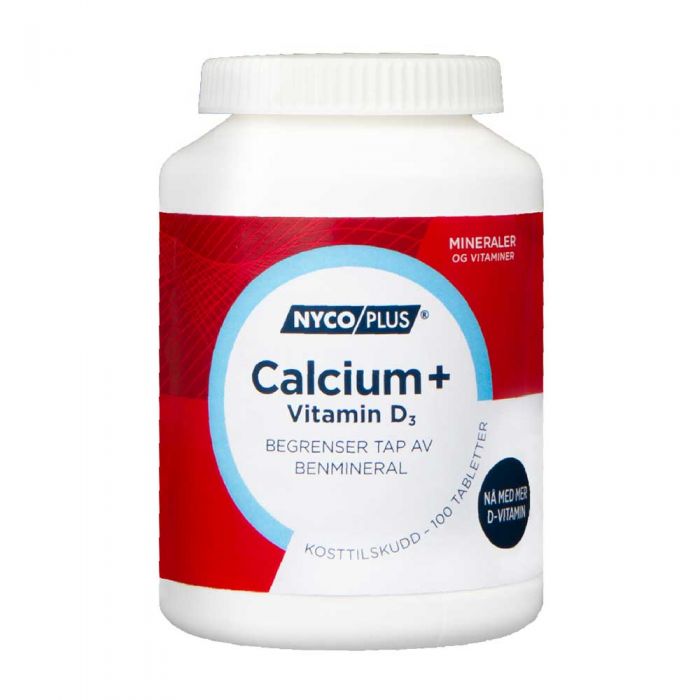 Nycoplus Calcium+Vitamin D3 tabletter 100 stk
