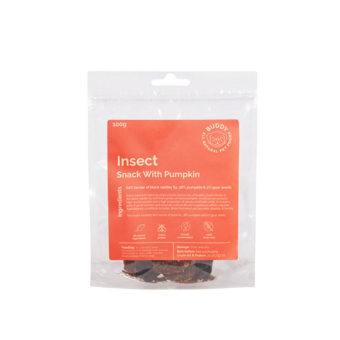 Buddy Insect with pumpkin godbiter til hund 100g