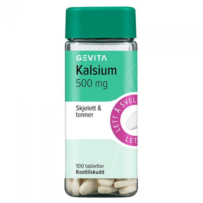 Gevita Kalsium 500mg tabletter 100 stk