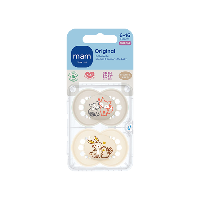 MAM Original 6-16m Silk NEUTRAL 2p