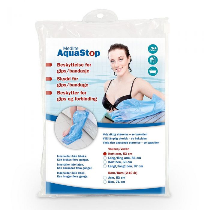 Aquastop dusjbeskyttelse til voksen arm kort