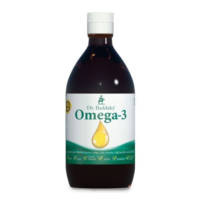 Dr. Baddaky Omega-3 fiskeolje til dyr 500ML