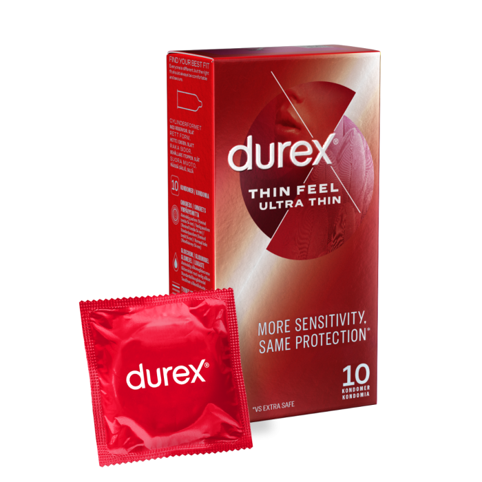 Durex Feel Ultra Thin Kondom 10 stk