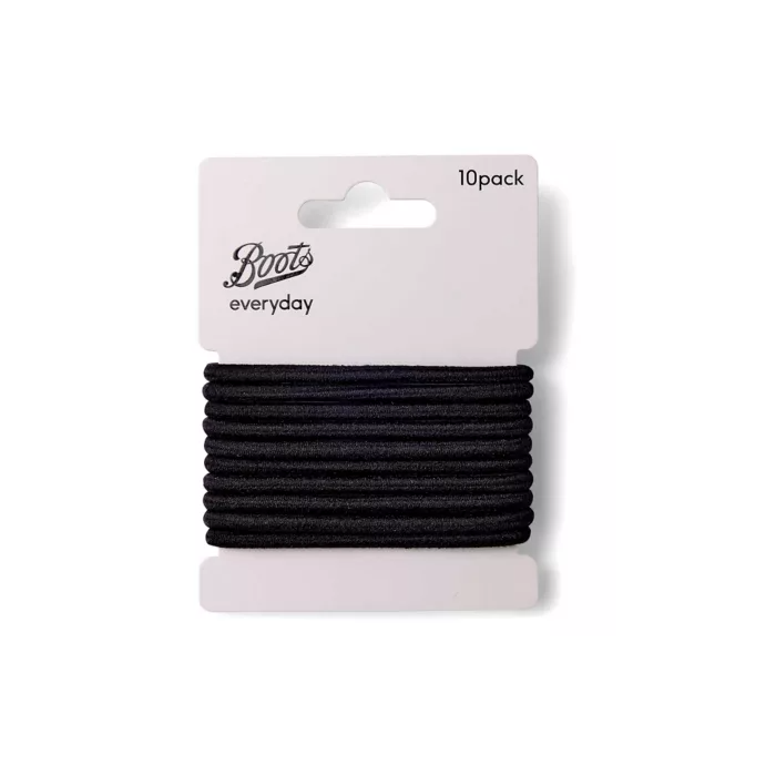 Boots Svarte Tykke Hårstrikk 10stk Boots Svarte Tykke Hårstrikk 10stk