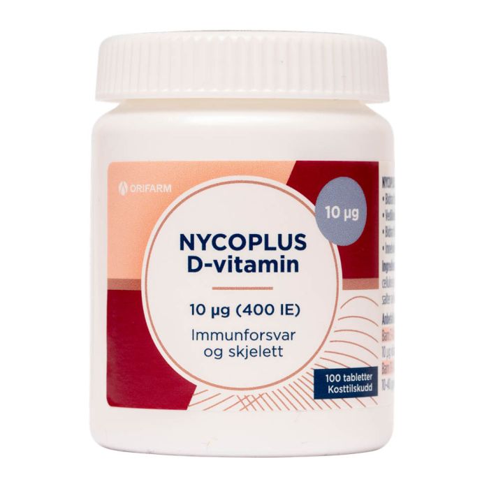 Nycoplus D3-vitamin 10 mcg tabletter 100 stk