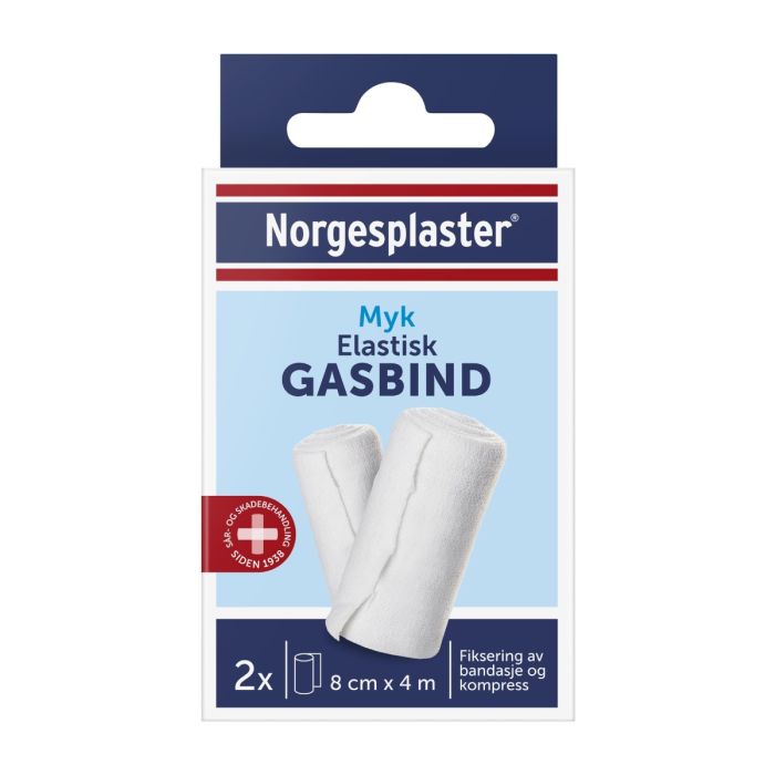 Norgespl Elast Gasbind 8Cmx4M 2 stk