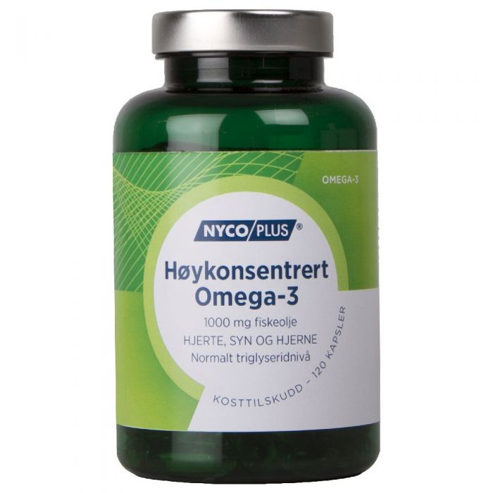 Nycoplus Høykonsentrert Omega-3 1000mg kapsler 120 stk