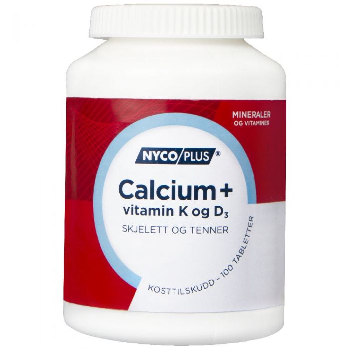 Nycoplus Calcium+Vitamin K og D3 tabletter 100 stk