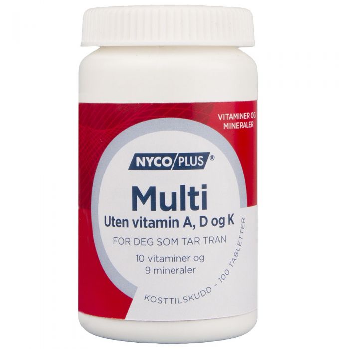 Nycoplus Multi uten vitamin A, D og K tabletter 100 stk