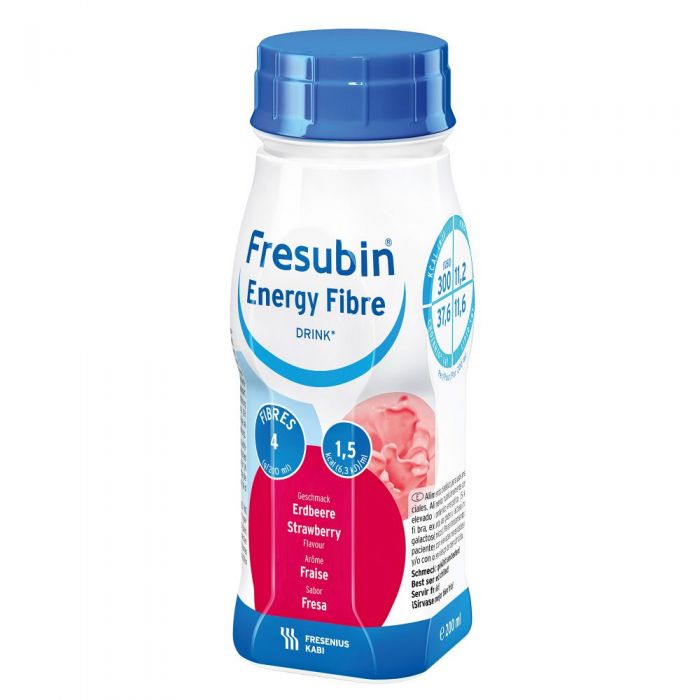Fresubin Ener Fib Drink Jordbæ 4X200 ml