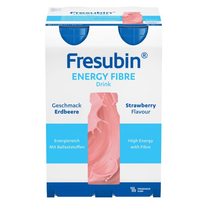 Fresubin Ener Fib Drink Jordbæ 4X200 ml