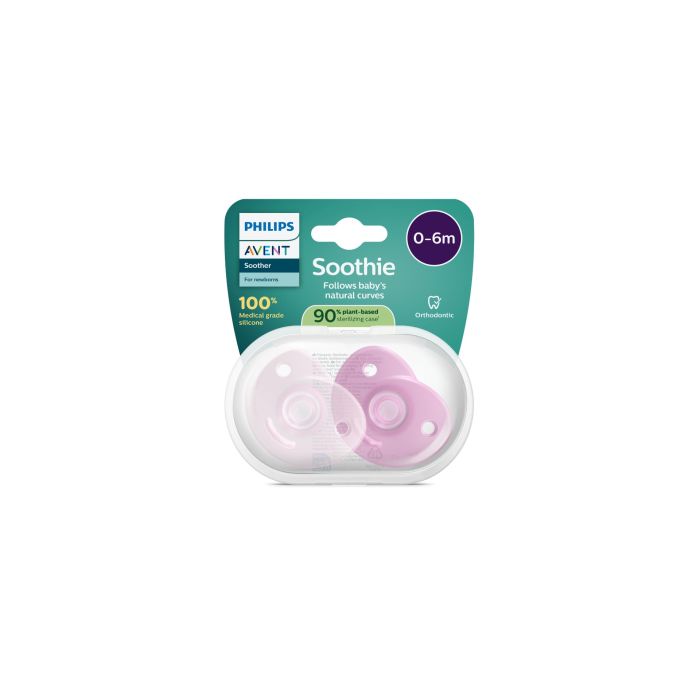 Philips Avent Soothie 0-6 måneder Pink, 2 stk