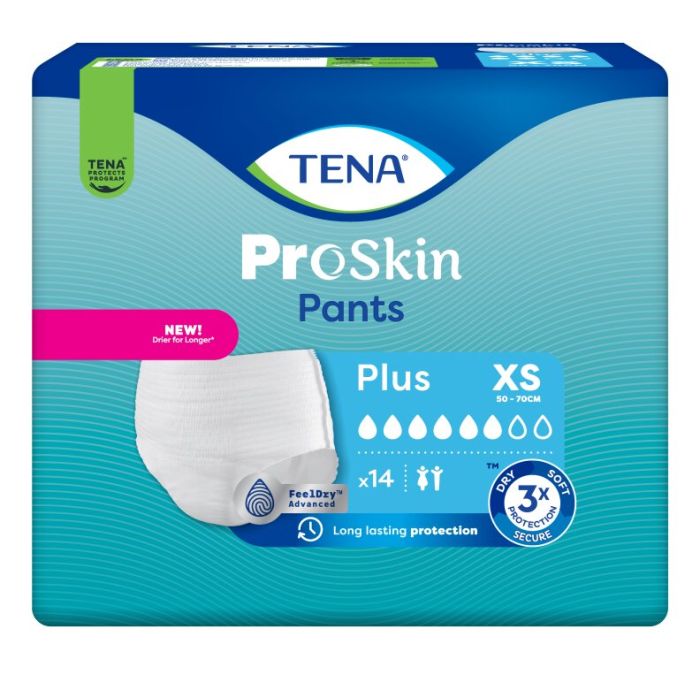TENA Pants Plus, inkontinensundertøy, str. XS, 14stk