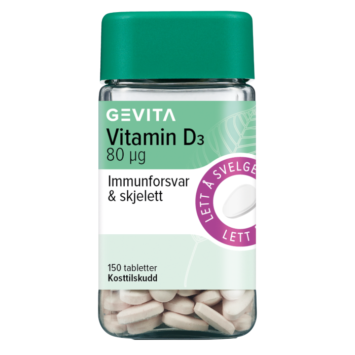 Gevita Vitamin D3 80 µg tabletter 150 stk