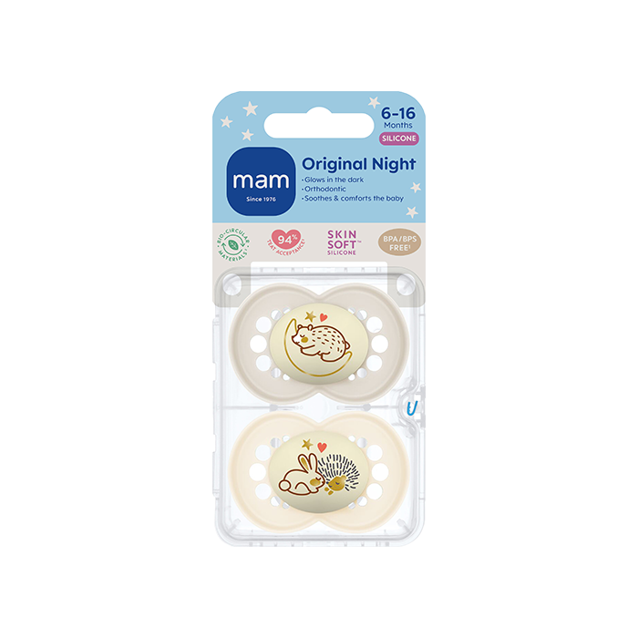 MAM Original Night 6-16m Silicone Neutral 2p