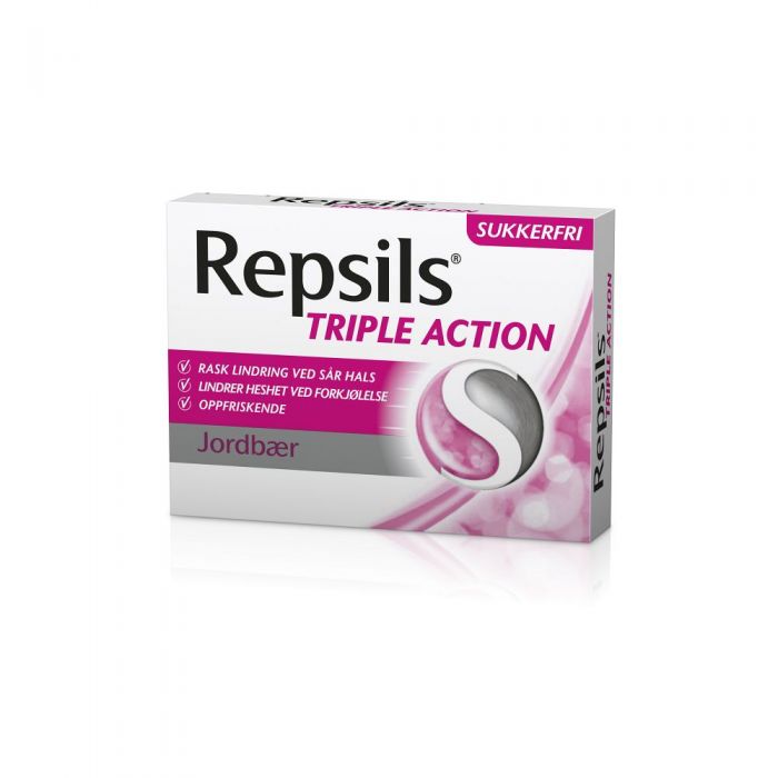 Repsils Triple Action Jordbær 24 stk