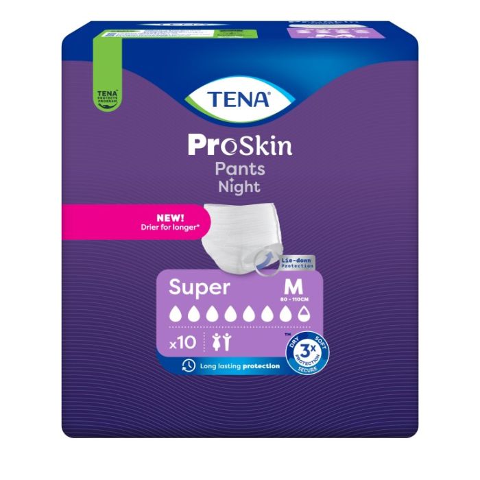 TENA Pants Night Super, inkontinensundertøy, str. M, 10stk