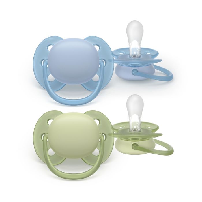 Philips Avent Ultra Soft 0-6 måneder Blå/Grønn, 2 stk