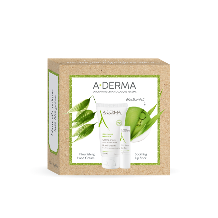 A-Derma Gavesett Hånd og Leppe
