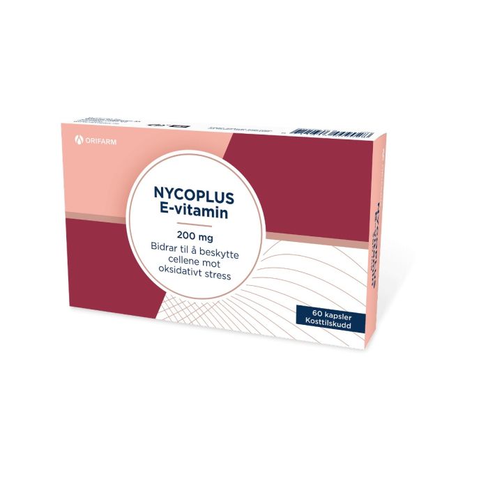 Nycoplus E-vitamin kaps 200mg 60 stk