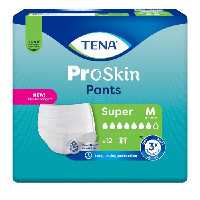 TENA Pants Super, inkontinensundertøy, str. M, 12stk