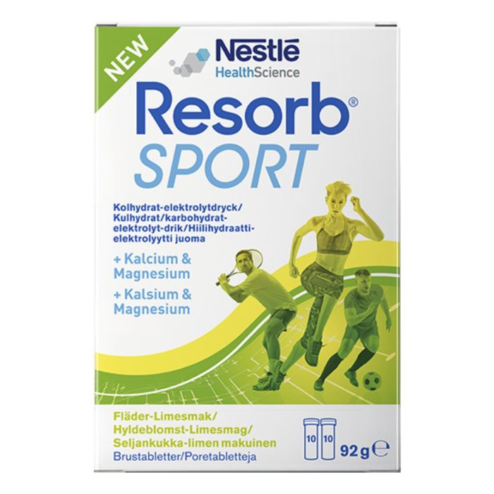Resorb sport brusetab hylleblomst/lime