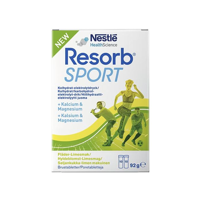Resorb sport brusetab hylleblomst/lime
