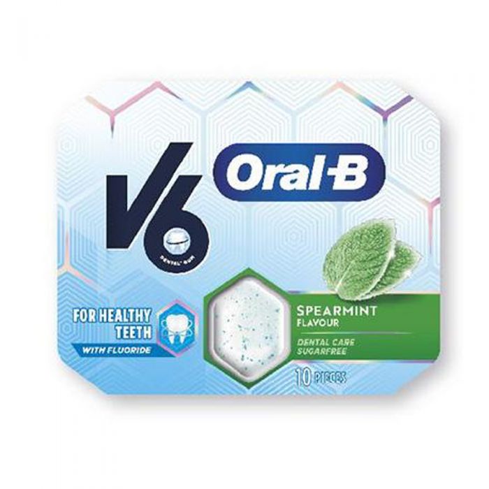 V6 Oral-b tyggegummi spearmint 17 g