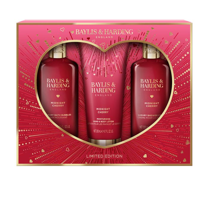 Baylis & Harding Midnight Cherry Luxury Body Trio Gift Set 800 ml