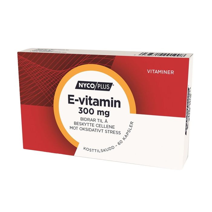 Nycoplus E-vitamin 300mg kapsler 60 stk