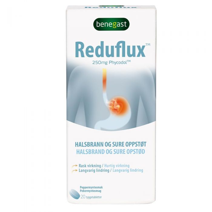 Benegast Reduflux tabletter 250 mg 20 stk