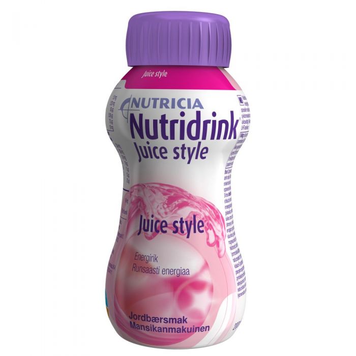 Nutridrink Juice Style Jordbær 200 ml