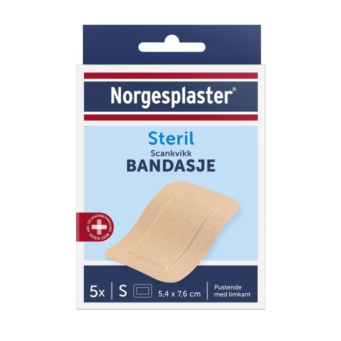 NP Scankvikk Bandasje sterile, beige, 5,4x7,6cm