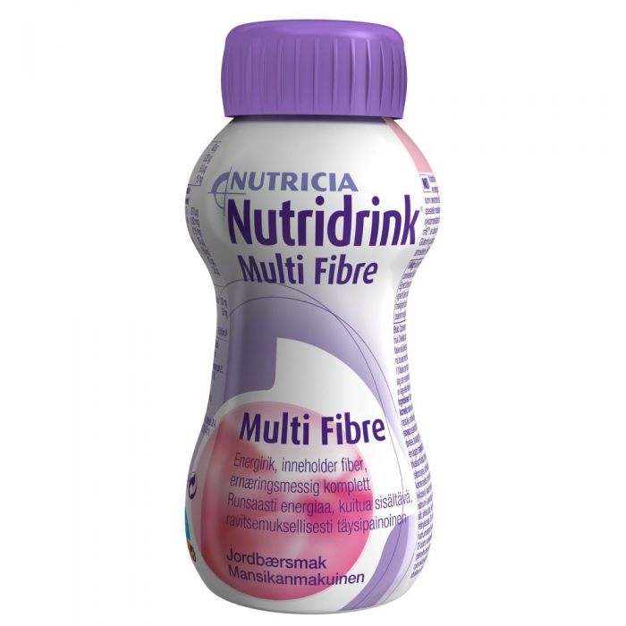 Nutridrink Multi Fibre Jordbær 200 ml