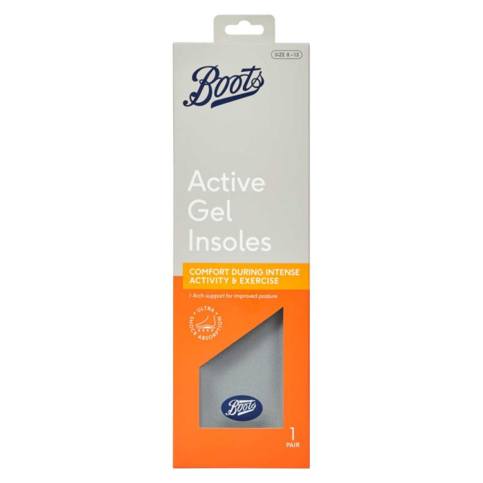 Boots Active Gel-innleggssåler, str. 41-47