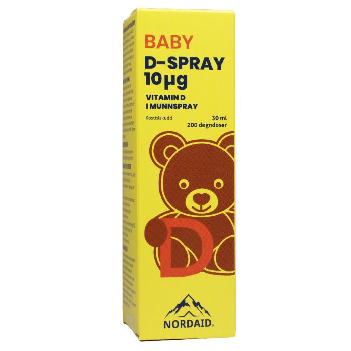Nordaid D-Spray Baby 10μg vitamin D munnspray 30ml.