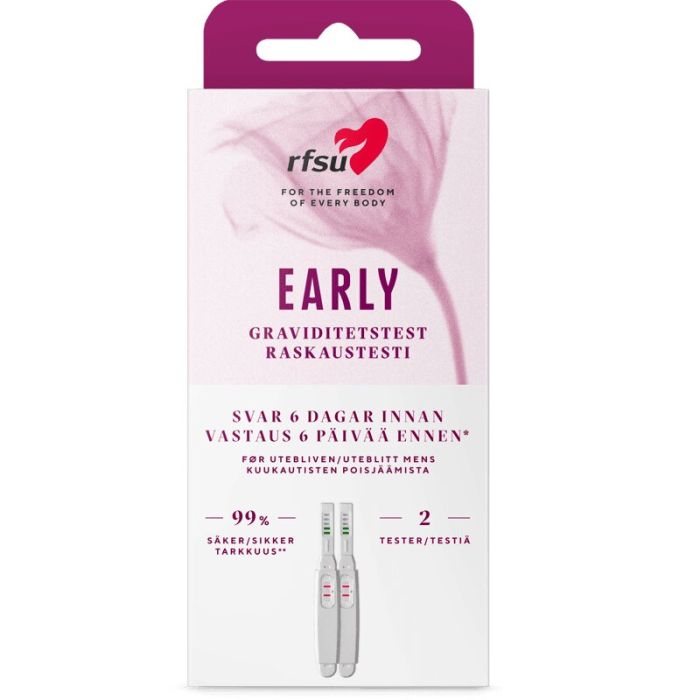 Rfsu graviditetstest early 2 stk. Rfsu graviditetstest early 2 stk.
