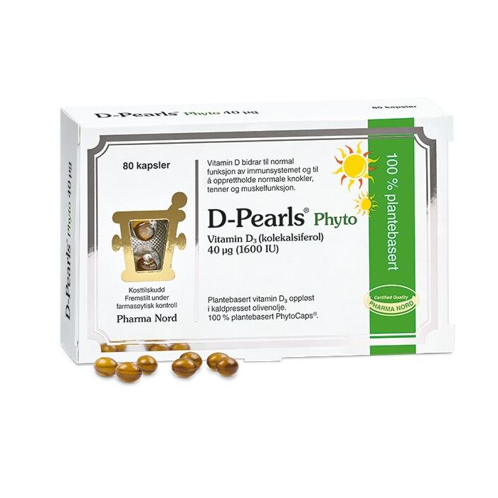 D-Pearls Phyto 40mcg, 80 kapsler