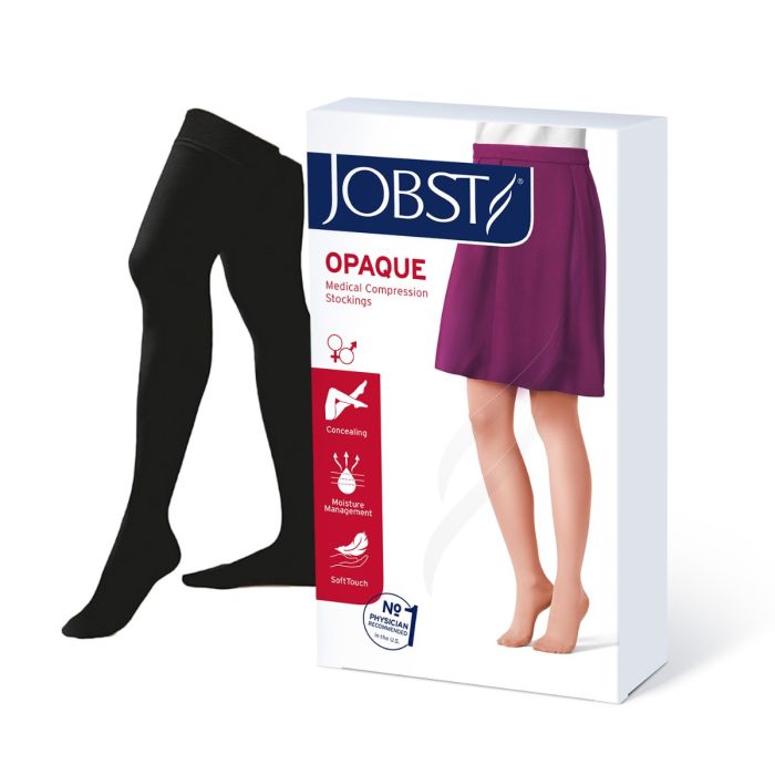 Jobst Opaque K1 Lår Sort L 1 par