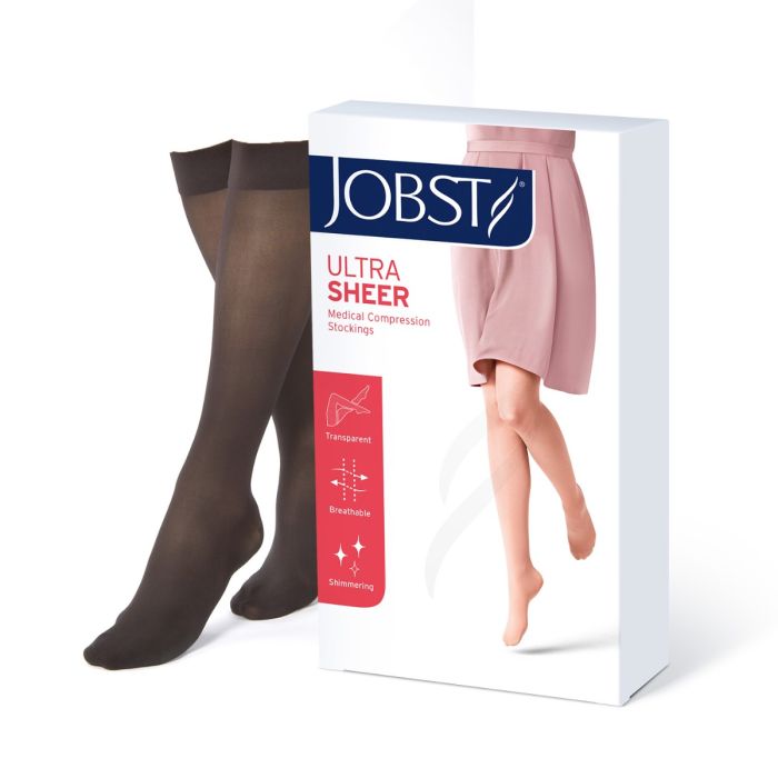Jobst U Sheer K2 Kne Sort S 1 par