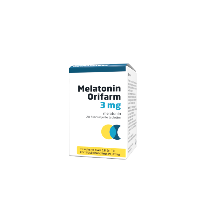 Melatonin Orifarm 3 mg tabletter 20 stk.