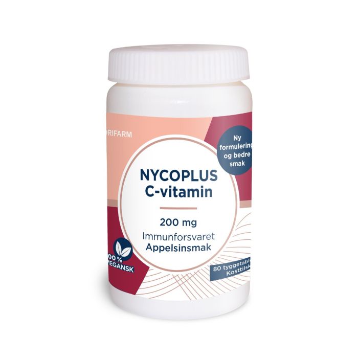 NYCOPLUS C-vitamin 200 mg Tygg Appelsinsmak