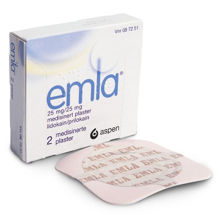 Boots Apotek Emla medisinert plaster 25 25 mg 2 stk