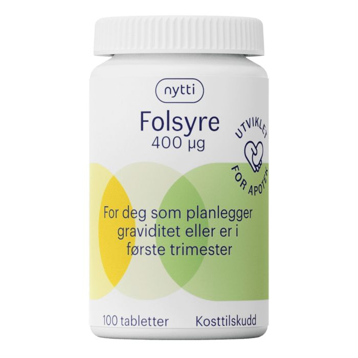 Nytti Folsyre 400 µg, 100 stk