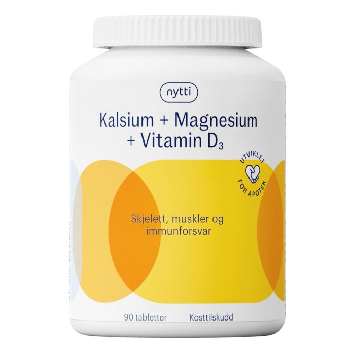 Nytti Kalsium + Magnesium + D3, 90 stk