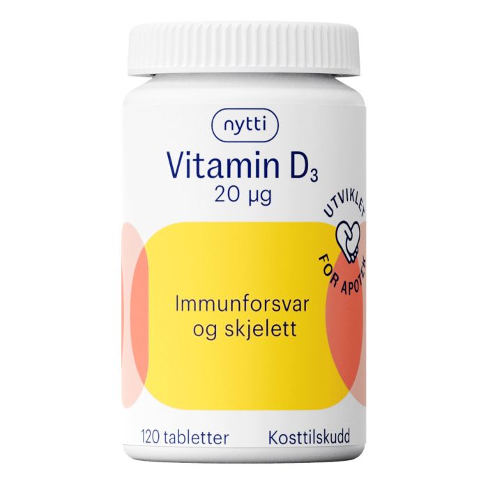 Nytti Vitamin D3 20 µg, 120 stk