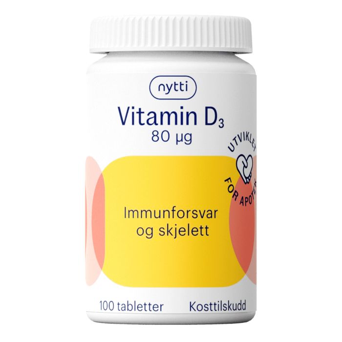 Nytti Vitamin D3 80 µg 100 stk